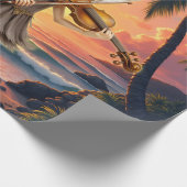 Flüsternden Saiten der Sonnenuntergangsfee. Geschenkpapier (Ecke)