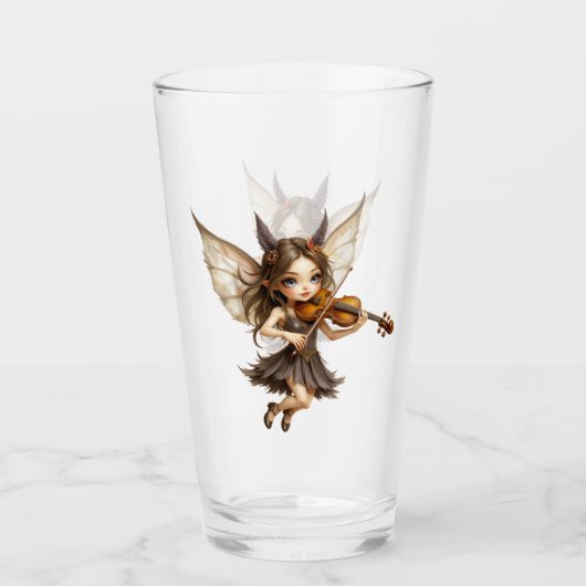 Flüsternden Saiten der Sonnenuntergangsfee. Glas (Vorderseite)