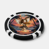 Flüsternden Saiten der Sonnenuntergangsfee. Pokerchips (Einzeln)