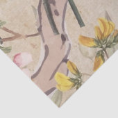 Flüsternder Gartenvogel – Vintage Floral Decoupage Seidenpapier (Ausschnitt)