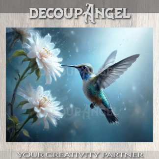 Flüsternder Kolibri-Decoupage Seidenpapier