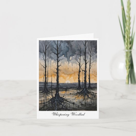 Flüsternder Wald Dankeskarte (Vorderseite)