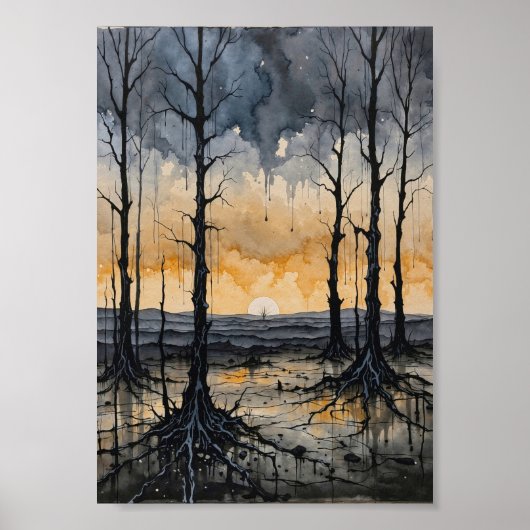 Flüsternder Wald Poster (Vorne)