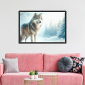 Flüsternder Wolf Leinwanddruck (Insitu (Wohnzimmer))