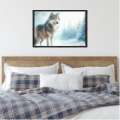 Flüsternder Wolf Leinwanddruck (Insitu (Schlafzimmer))