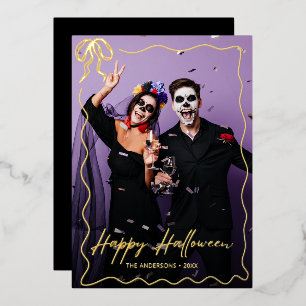 Flüsternrahmen-Happy Halloween-Foto Folien Feiertagskarte