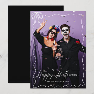 Flüsternrahmen-Happy Halloween-Foto Karte