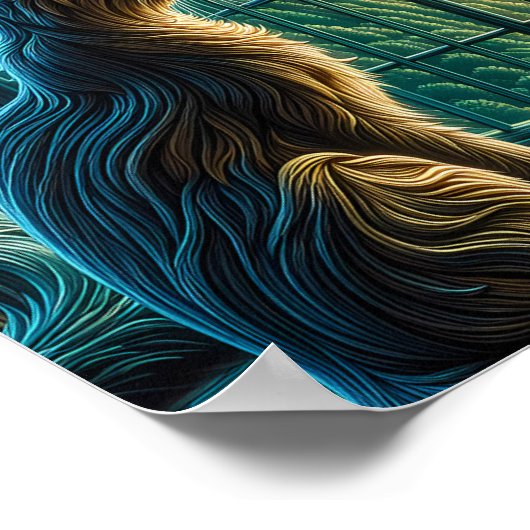 Flüsternucher durch das Fenster Poster (Ecke)