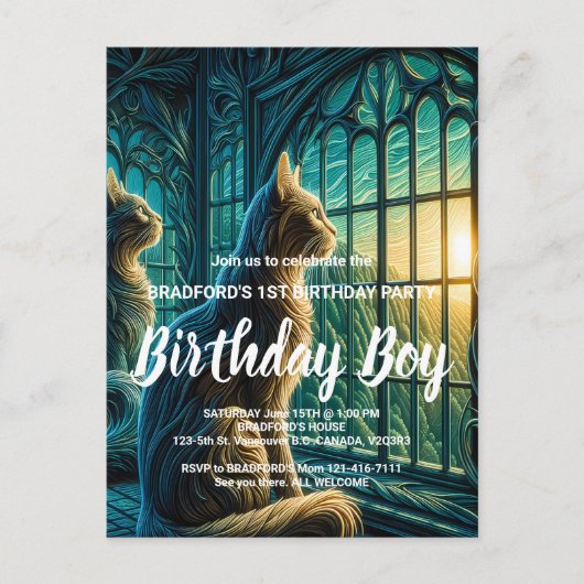 Flüsternucher durch das Fenster Postkarte (Vorderseite)