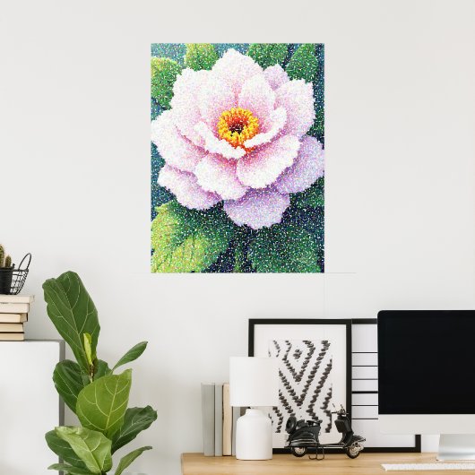 Flüsterrosa Poster (Heimbüro)