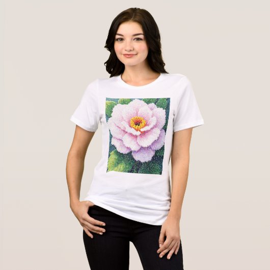 Flüsterrosa Tri-Blend Shirt (Vorderseite voll)