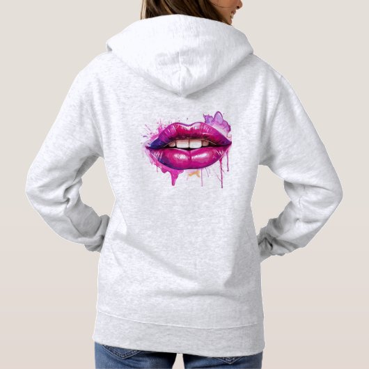 "flüstert laut: Der Power der rosa Stille" Hoodie (Rückseite)