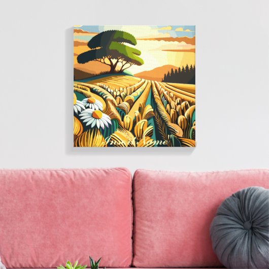 Flüsterweizen Leinwanddruck (Insitu (Wohnzimmer))