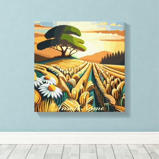 Flüsterweizen Leinwanddruck (Insitu (Holzboden))