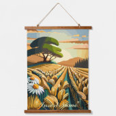 Flüsterweizen Wandteppich Mit Holzrahmen (Vorderseite)