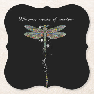 Flüsterwörter der Weisheit Brocade Dragonfly Untersetzer