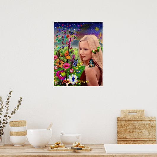 Flüsterwünsche Poster (Küche)