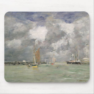 Flut bei Trouville, c.1892-96 (Öl auf Platte) Mousepad