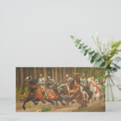 Flut Charles des Kühnen auf dem Pferd Karte (Stehend Vorderseite)