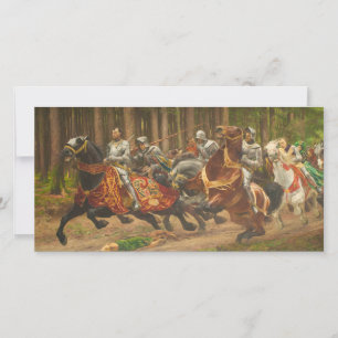 Flut Charles des Kühnen auf dem Pferd Karte