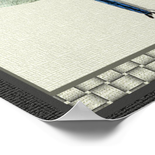 Flut der Libellendruckerei Poster (Ecke)