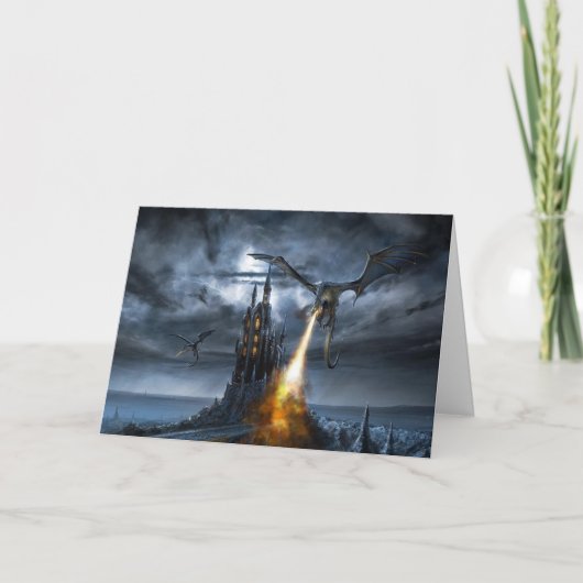 Flut des Drachen - Geburtstagskarte Karte (Vorderseite)