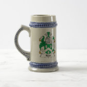 Flut-Familienwappen Bierglas (Links)