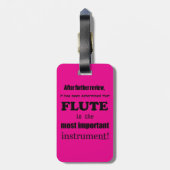 Flut wichtigstes Instrument Gepäckanhänger (Rückseite vertikal)