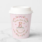 Flutby-Liebe: Blüten und Schmetterlinge Duschbänke Pappbecher (Vorderseite)