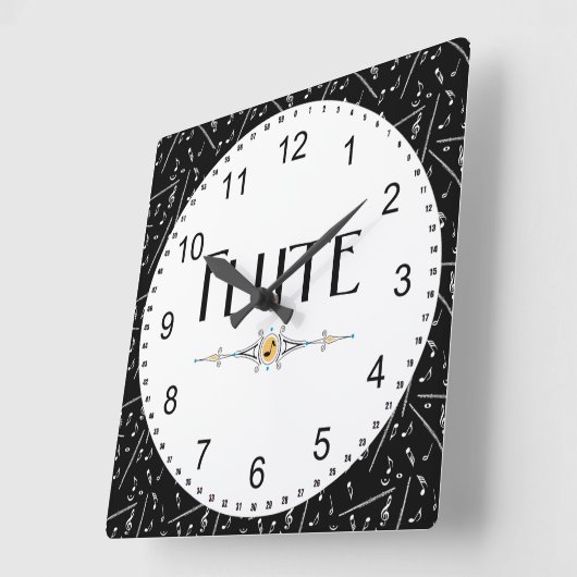 Flutdekorationslinie Quadratische Wanduhr (Winkel)