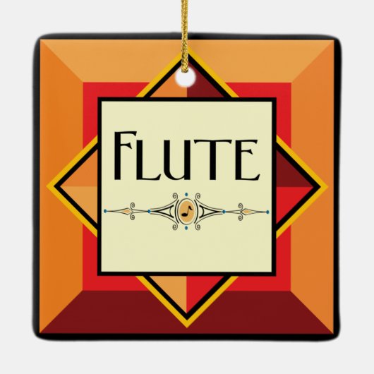 Flutdekorativer Block Keramikornament (Rückseite)