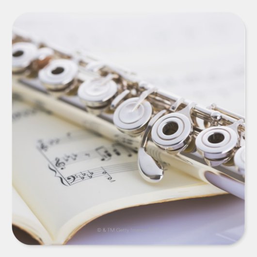 Flute 2 quadratischer aufkleber (Vorderseite)