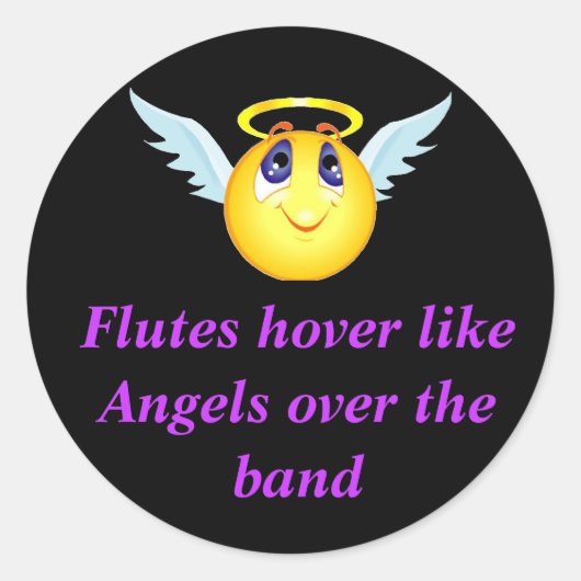 Flute Angel Sticker (Vorderseite)