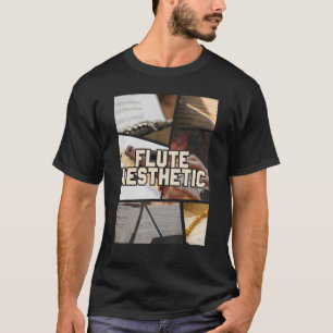 Flute ästhetische Collage Music Flutist Musiker T-Shirt