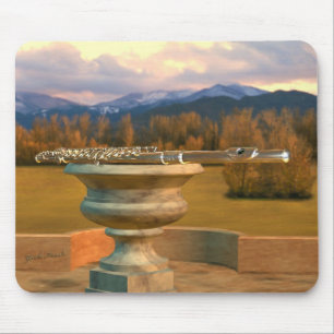Flute auf Marble Vase 2b Mousepad