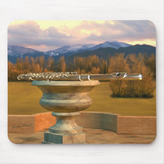 Flute auf Marble Vase 2b Mousepad (Vorne)