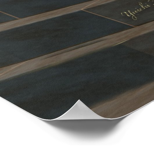 Flute auf Marmor Vase 1a Poster (Ecke)