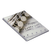 Flute auf Noten Notizblock (Rechte Seite)