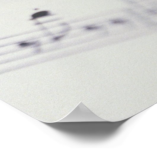 Flute auf Noten Poster (Ecke)