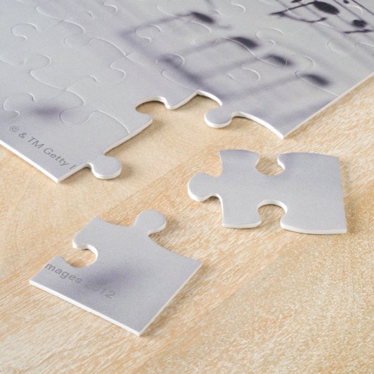 Flute auf Noten Puzzle (Seite)