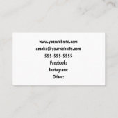 Flute Blue Personalize Visitenkarte (Rückseite)