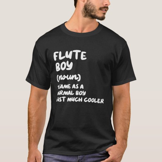Flute Boy Definition  Musician T-Shirt (Vorderseite)