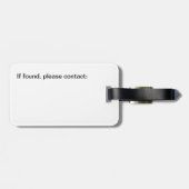 Flute Case-Tag Gepäckanhänger (Rückseite horizontal)