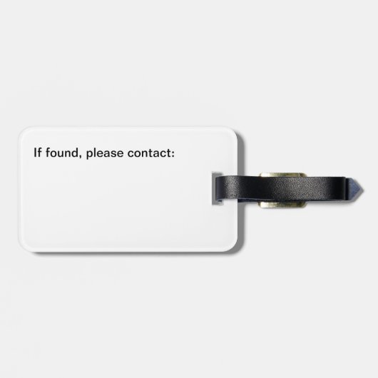 Flute Case-Tag Gepäckanhänger (Rückseite horizontal)