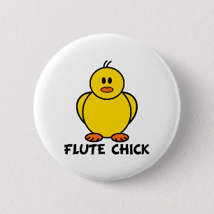 Flute Chick Button