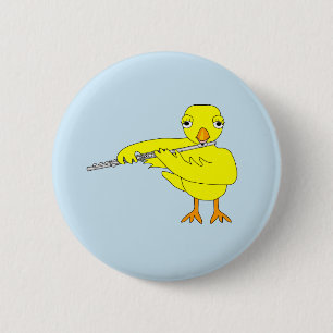 Flute Chick Button