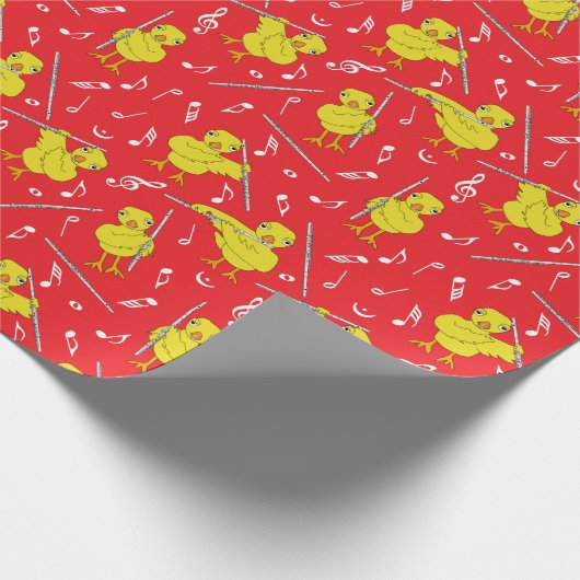 Flute Chick Flute Musiknoten Geschenkpapier (Ecke)