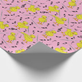 Flute-Chick-Flute-Musiknoten-Tank Geschenkpapier (Ecke)