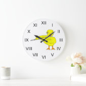 Flute Chick Große Wanduhr (Zuhause)