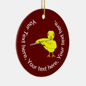 Flute Chick Keramik Ornament (Rechts)